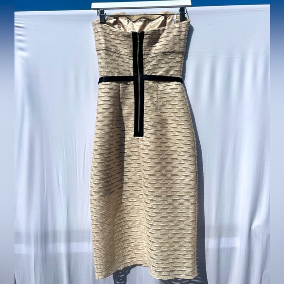 Elegant Wedding Guest Dress - Strapless, Mid Length - Picture 2 of 8